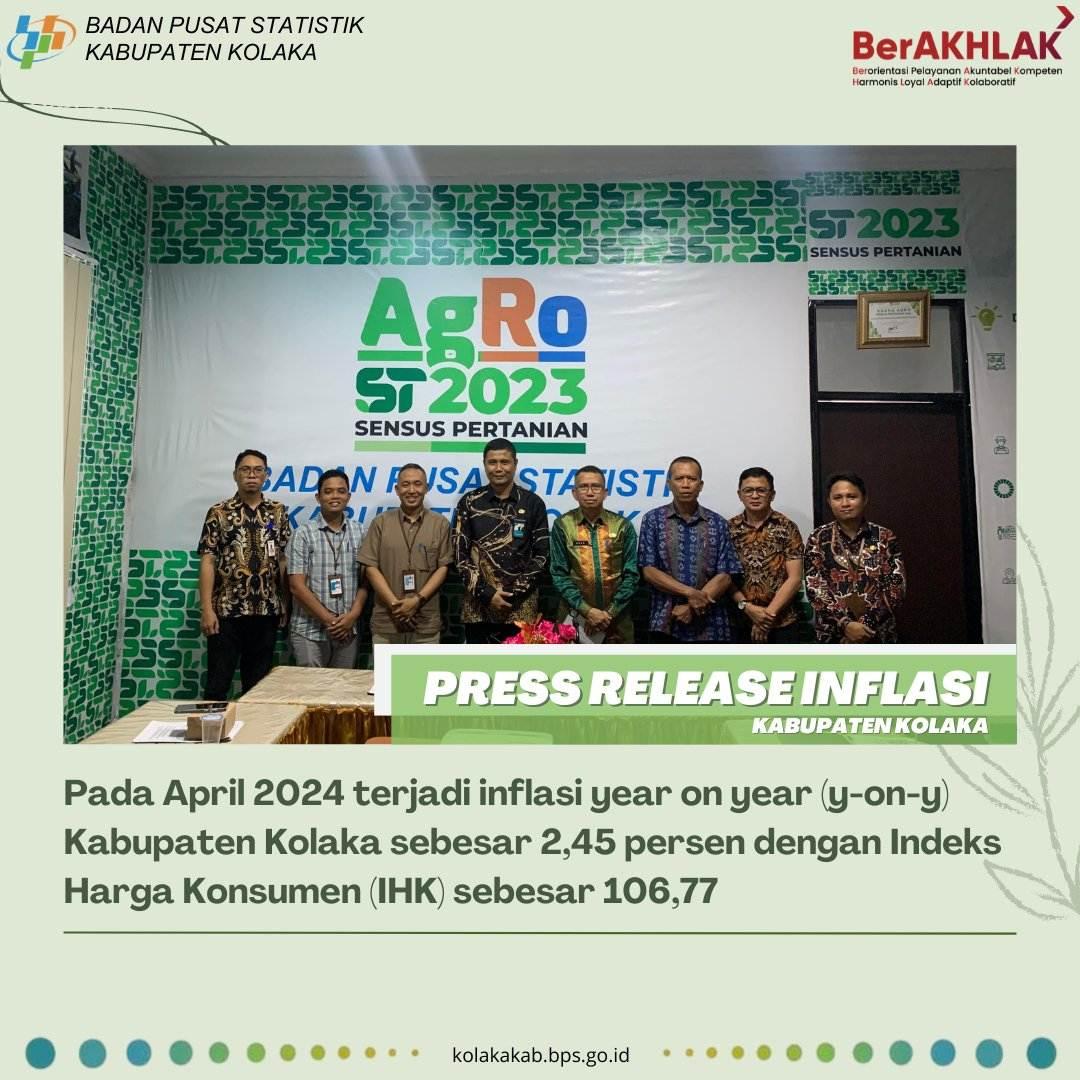 Press Release Consumer Price Index (CPI) Kolaka Regency for April 2024